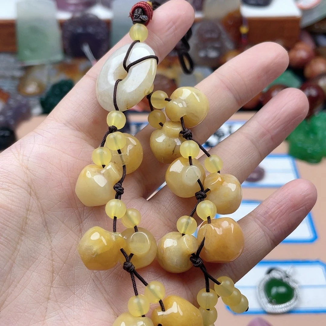 玛瑙/玉髓颈饰合金石****运