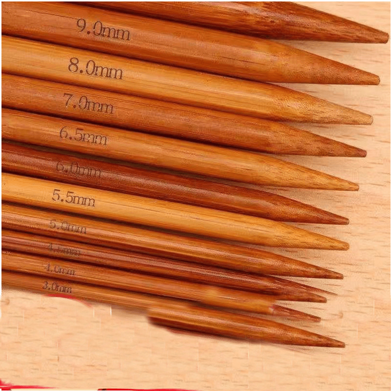 毛衣针竹针碳化直针手工diy编织棒针织围巾帽子衣服粗针工具套装