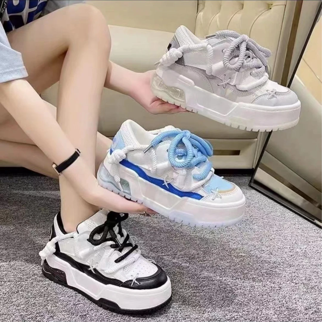 【哈佛】夏季新款2023厚底潮流透气时尚休闲鞋百搭女鞋 Y检 8686