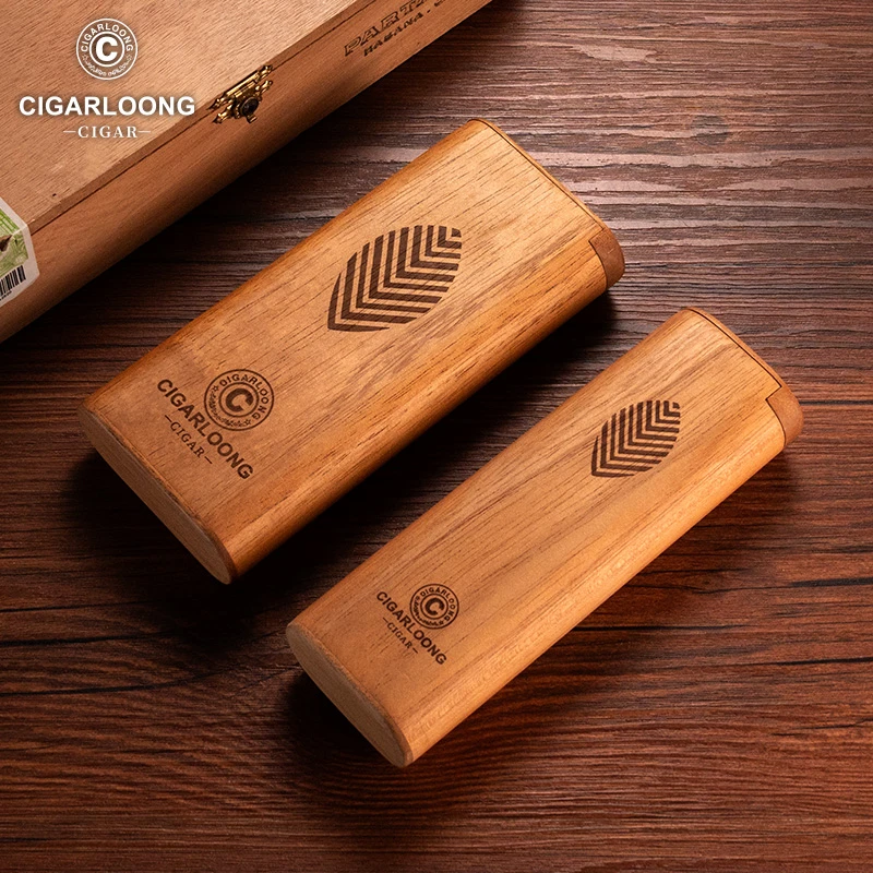 CIGARLOONG茄龙雪茄盒便携雪松木原木雪茄套雪茄柜醇化用CH-24ER1