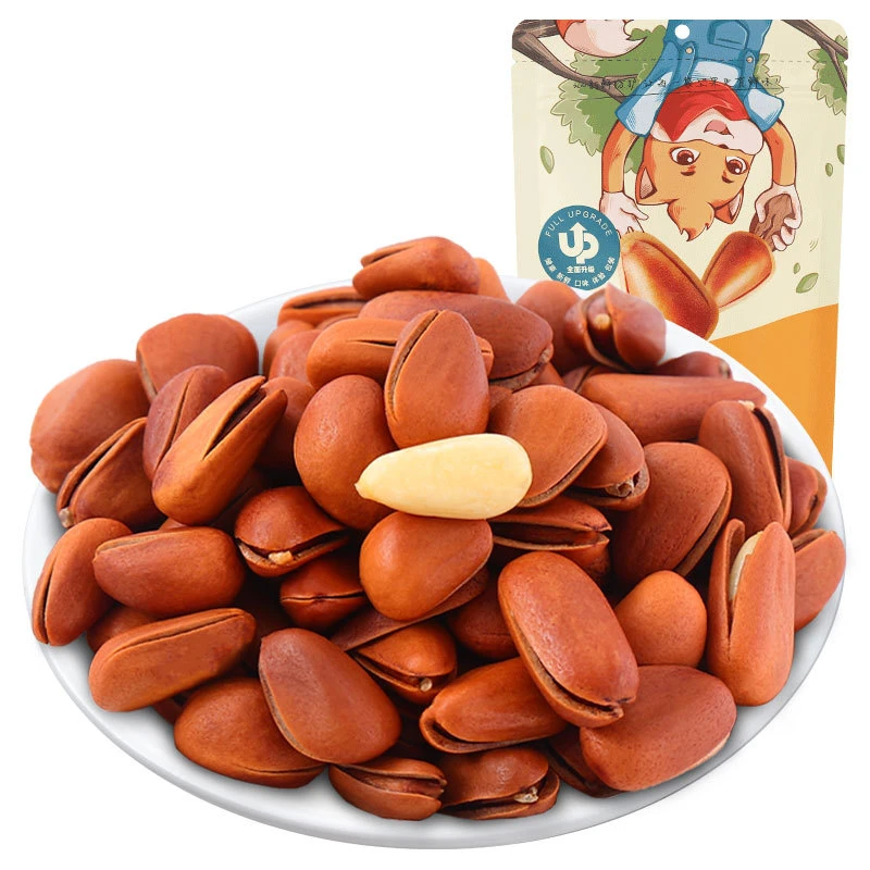 三只松鼠开口松子100g/袋原味坚果手剥东北特产松子包邮