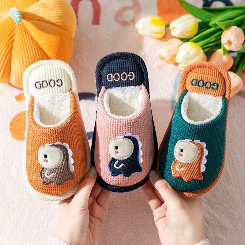 儿童棉拖鞋男童可爱卡通女童冬季保暖女孩家居室内棉鞋防滑宝宝