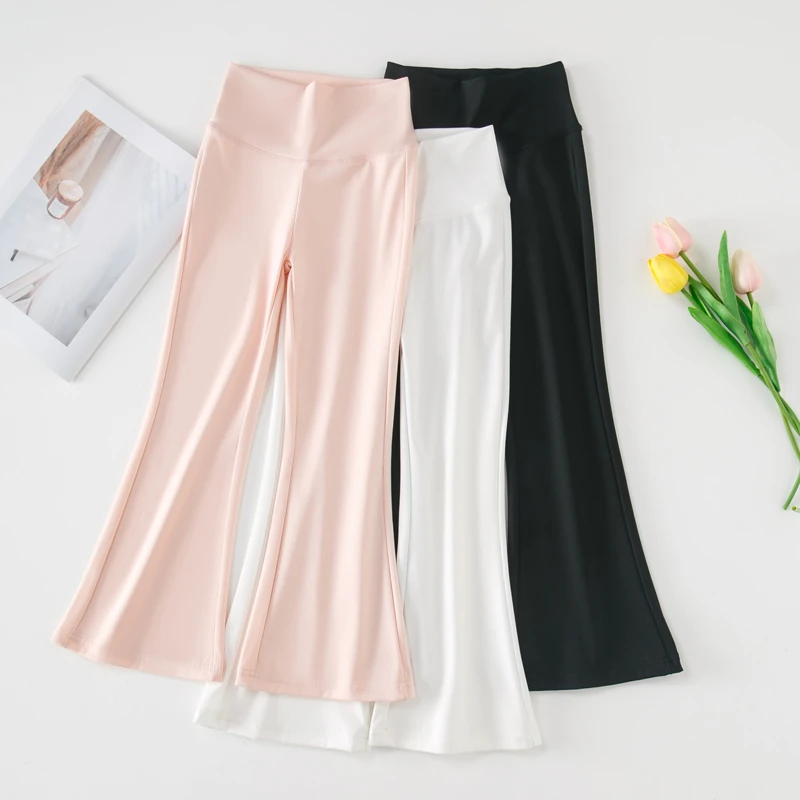 女童春秋裤子儿童鲨鱼裤外穿薄款打底裤中大童小女孩时尚喇叭裤夏