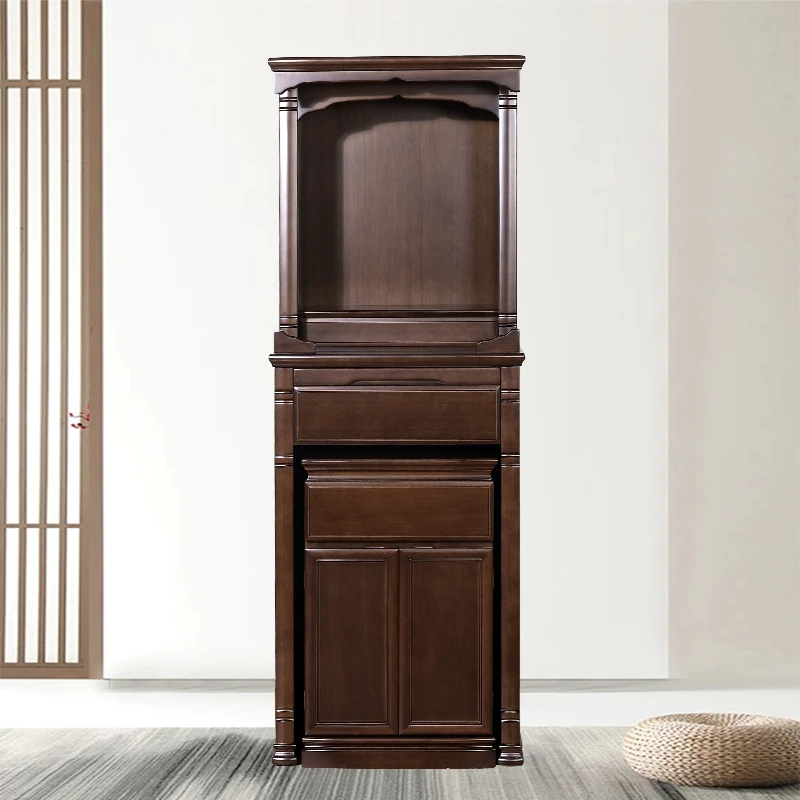 信义达新中式实木套柜带背光家用经济型立柜客厅套柜