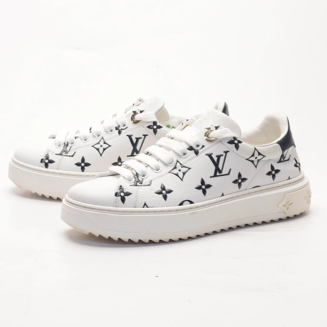 95新 LouisVuitton/路易威登 /37/黑色满印松糕鞋/96新