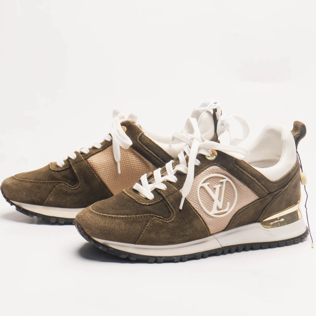 95新 LouisVuitton/路易威登 /35.5/米绿拼接增高鞋