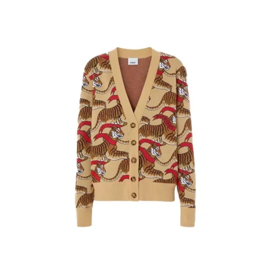 99新 BURBERRY/博柏利 XS/S/老虎休闲开衫女款