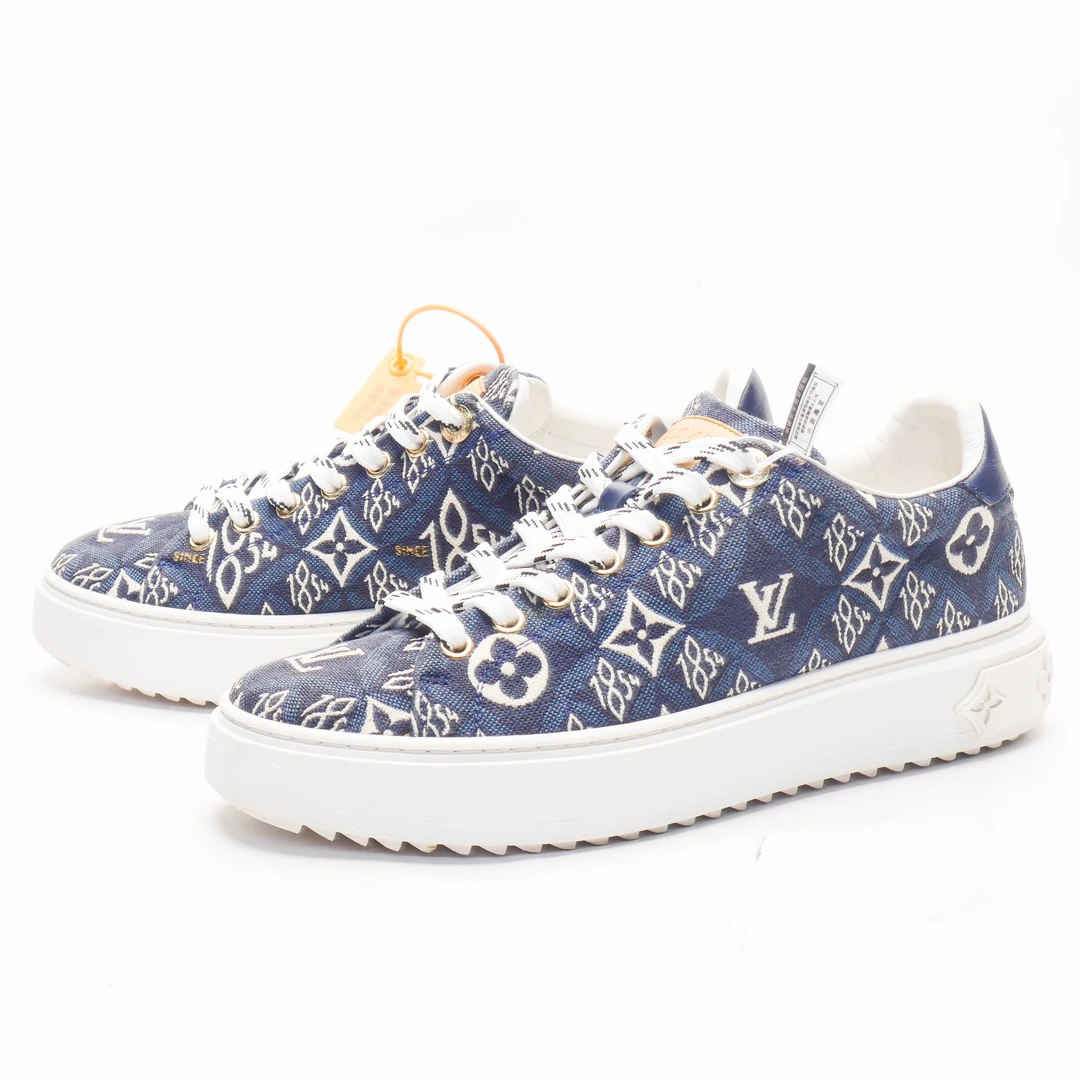 95新 LouisVuitton/路易威登 /37.5/牛仔满印松糕鞋/97新