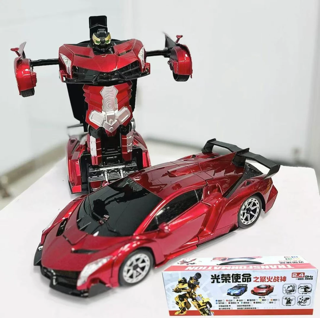 [充电礼盒版]变形金刚机器人遥控汽车赛车可充电动兰博基尼遥控车