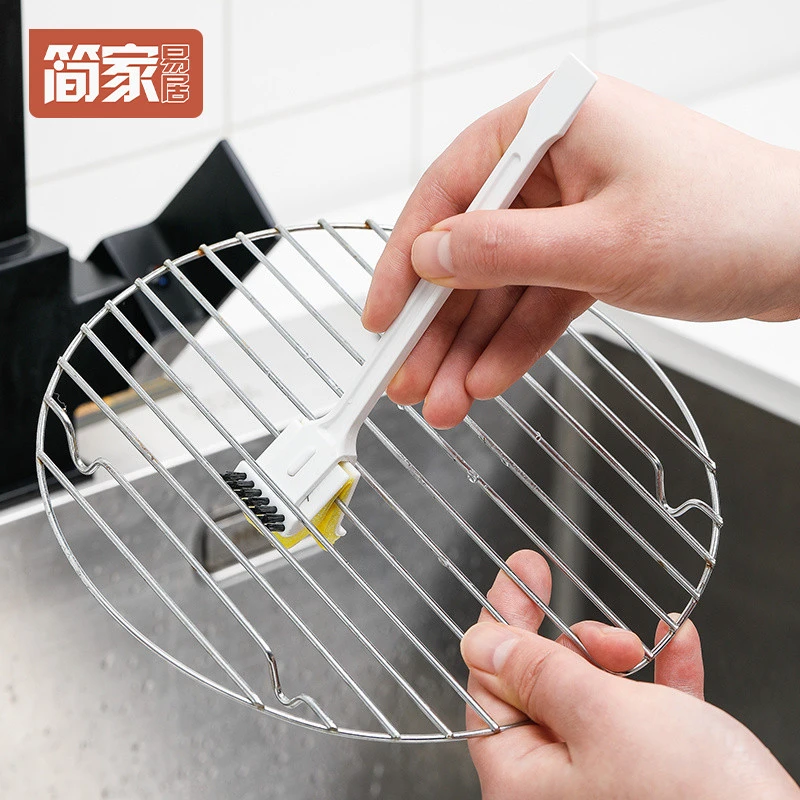 日本进口烧烤网架清洁刷微波炉烤箱网状架去污刷沥水架炉灶除锈刷