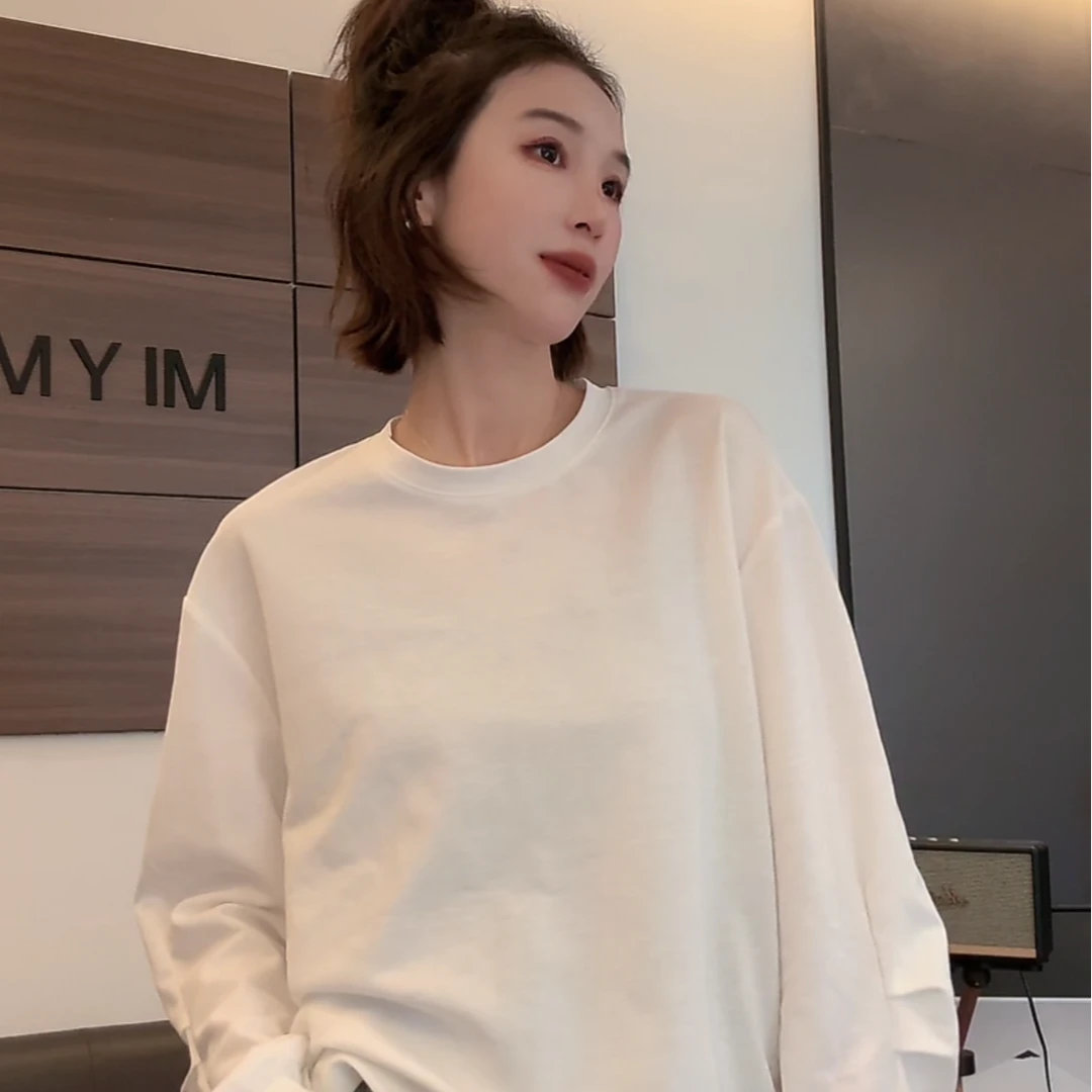 MI YOU MI 2024冬季小众设计打皱饺子袖纯色打底 2409D3395