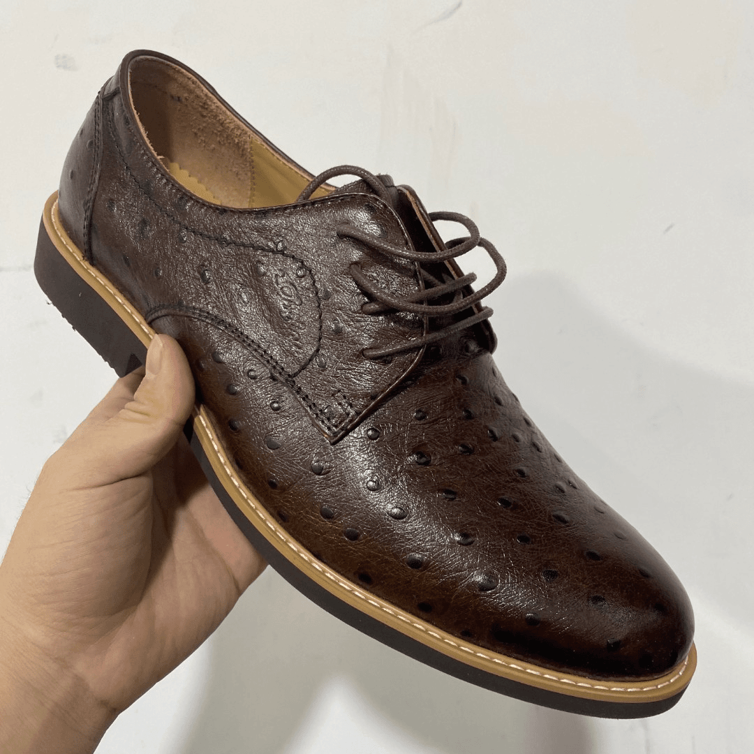 【Q069】男鞋休闲男皮鞋男士男款时尚棕色低帮系带擦色休闲男皮鞋