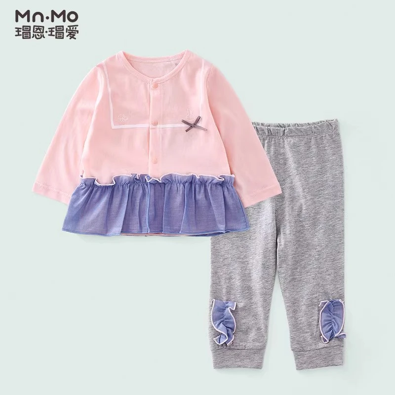 【婴童断码清仓】瑁恩瑁爱春夏季婴儿男女宝宝薄款开衫连体衣爬服