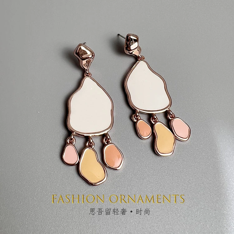 铜合金耳饰 多巴胺系列气质时尚可爱糖果色少女甜美耳钉0349
