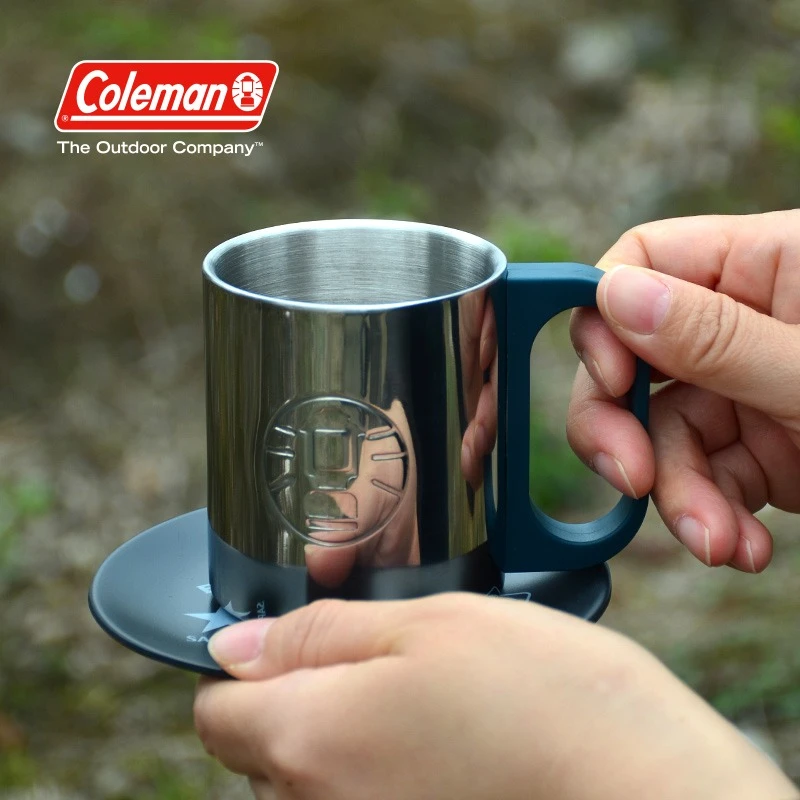 国行Coleman科勒曼咖啡杯不锈钢便携户外茶杯露营水杯双层防烫杯