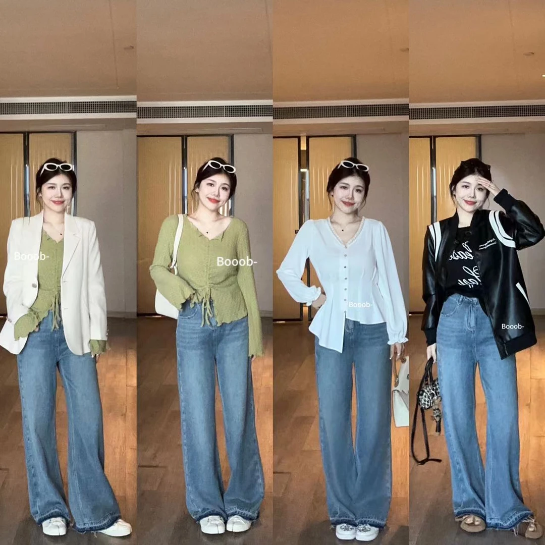 【孤品抄底价】微胖大码显瘦时尚百搭牛仔裤M23Z01675