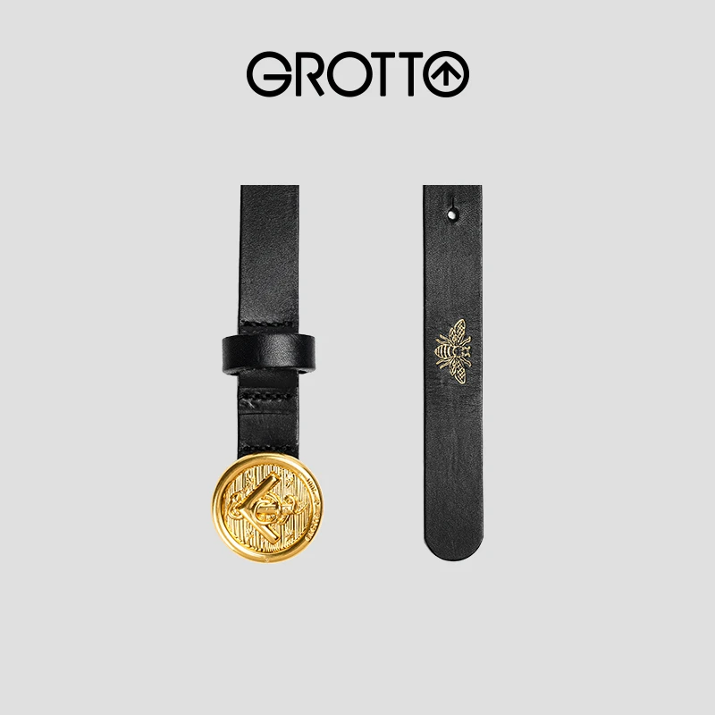 【女士皮带】GROTTO个乐无性别主义真皮夏日