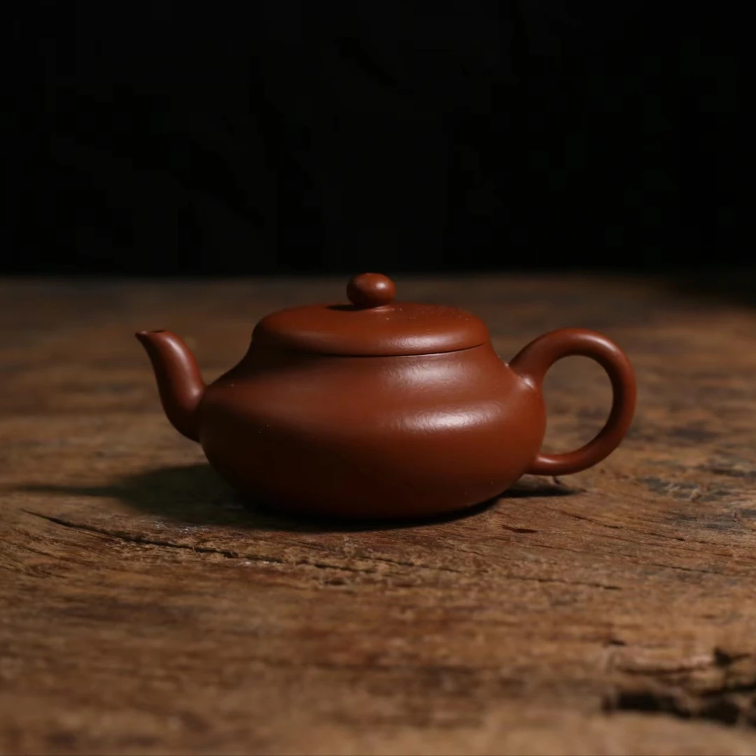 宜兴原矿紫砂全手工君德 朱泥赵庄生砂生料君德壶纯手工手制