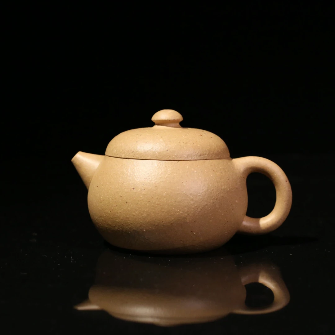 精工半手大水潭周边梨皮绿泥文旦壶小容量绿泥紫砂壶容量约120cc