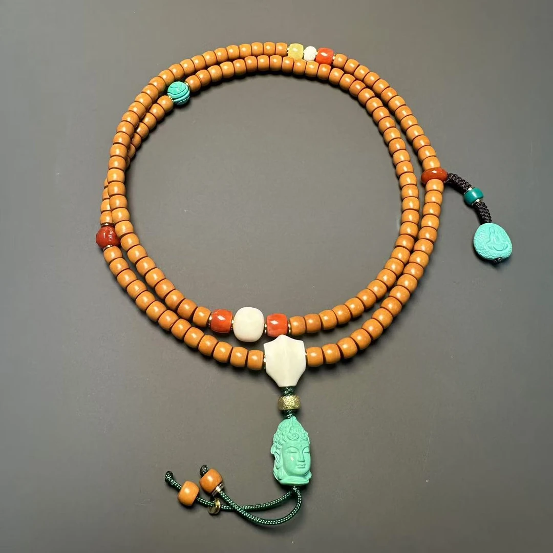 5.6mm精品橄榄核核尖108长串（观音款）