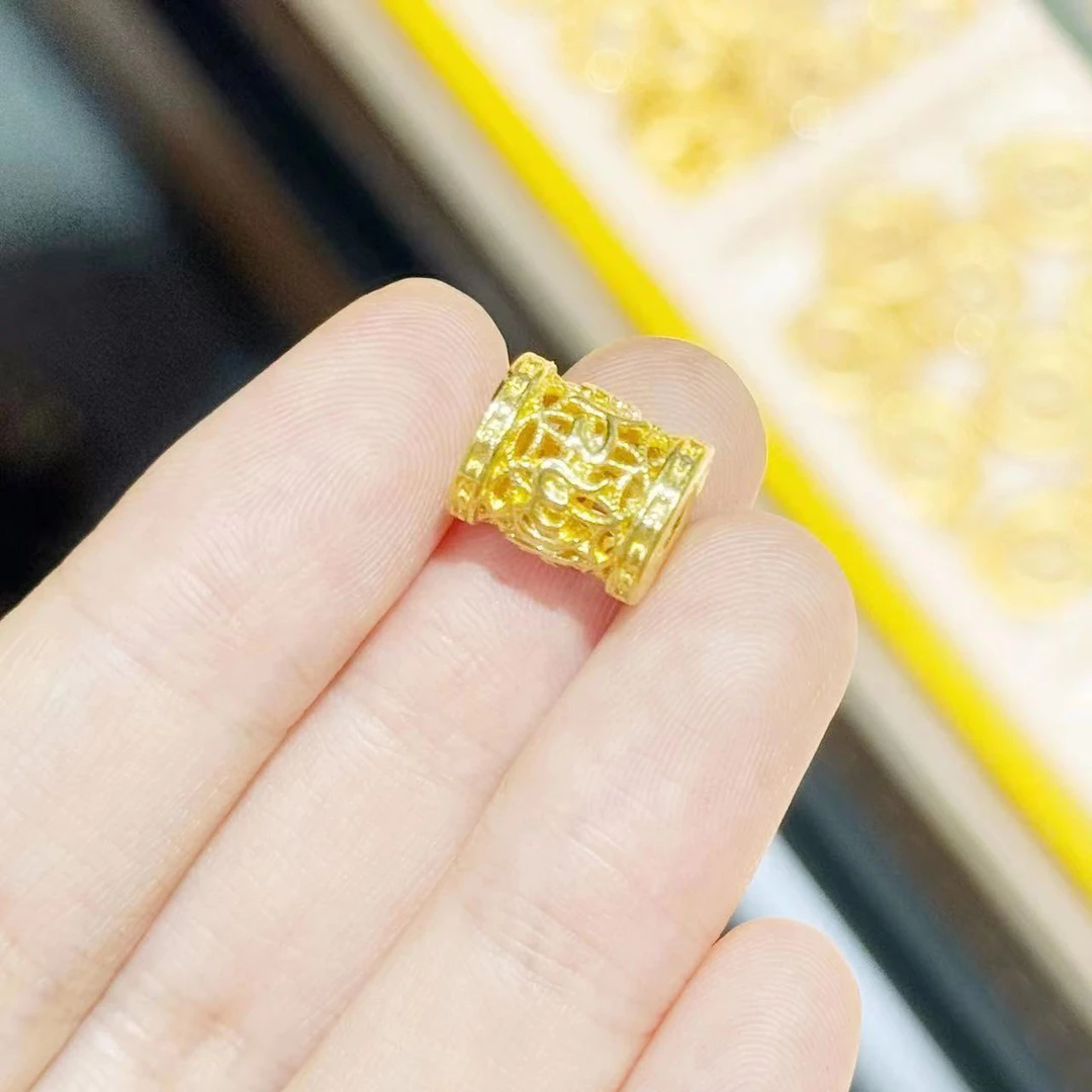 足金999六字真言吊坠时尚百搭简约精美00184