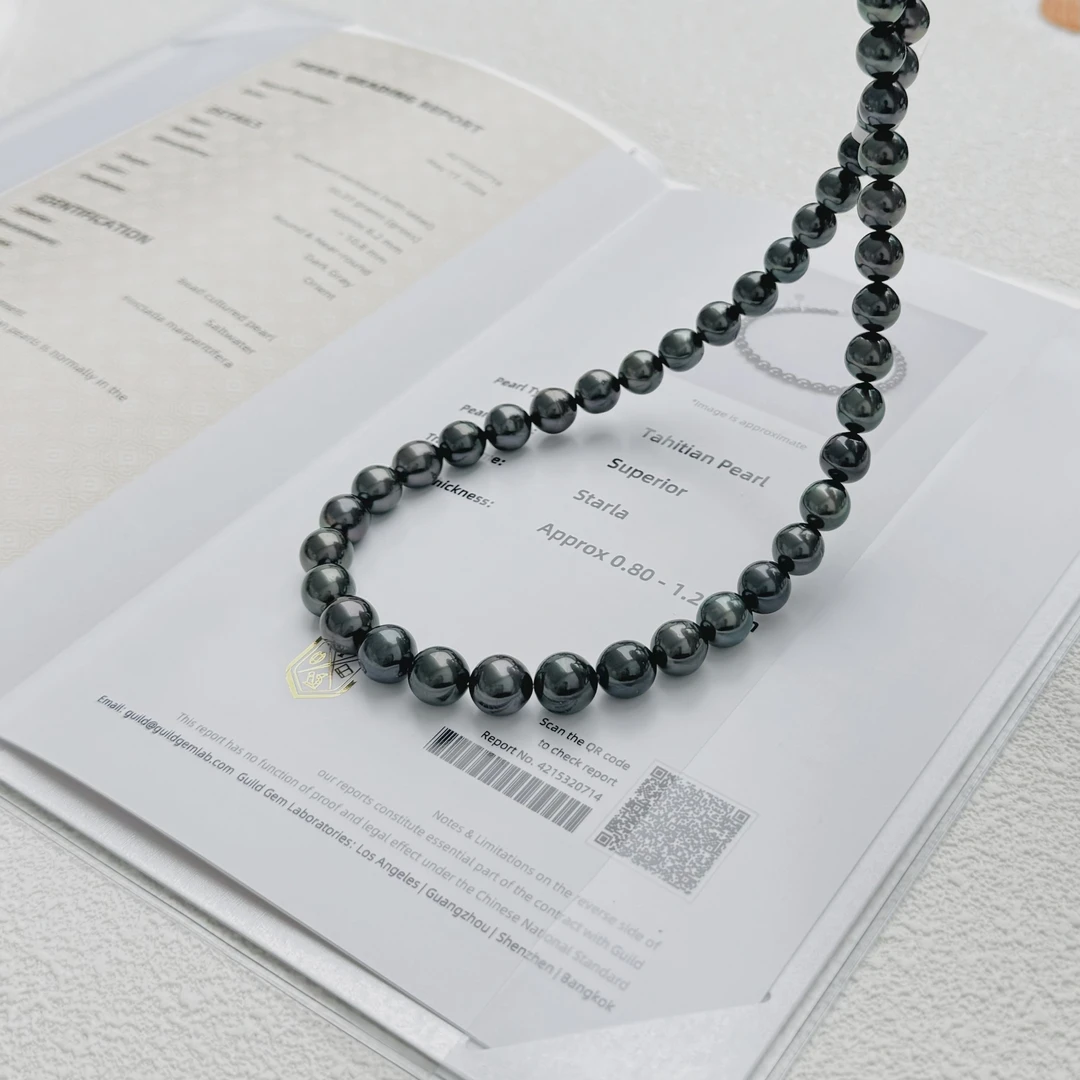 『  吉尔德  』  星辰 大溪地  8-11mm 珍珠全珠项链