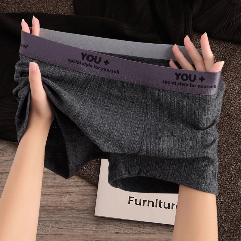 男士内裤新款棉质平角裤透气舒适青年男款运动四角短裤衩居家睡裤