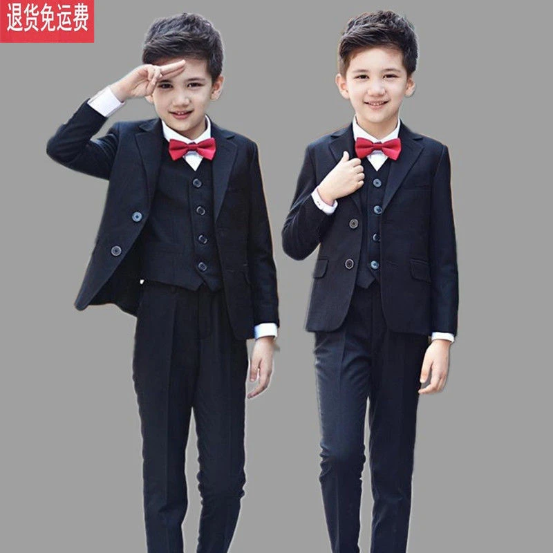 【新疆包邮】2024新款儿童西装套装中大童钢琴演出服男童帅气小西装