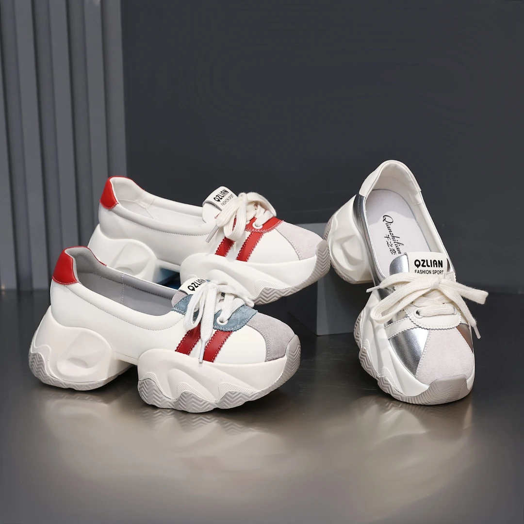 千之恋现货增高6CM2025夏季新款透气休闲运动百搭高能感女鞋9917