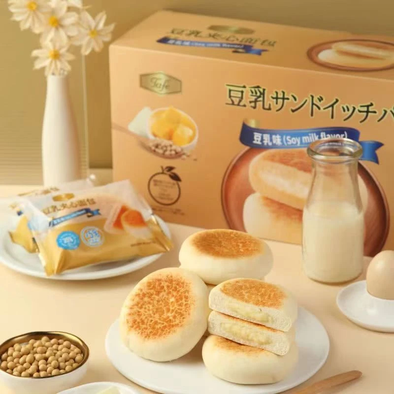 Tafe豆乳夹心面包1kg豆乳味调理面包糕点零食蛋糕
