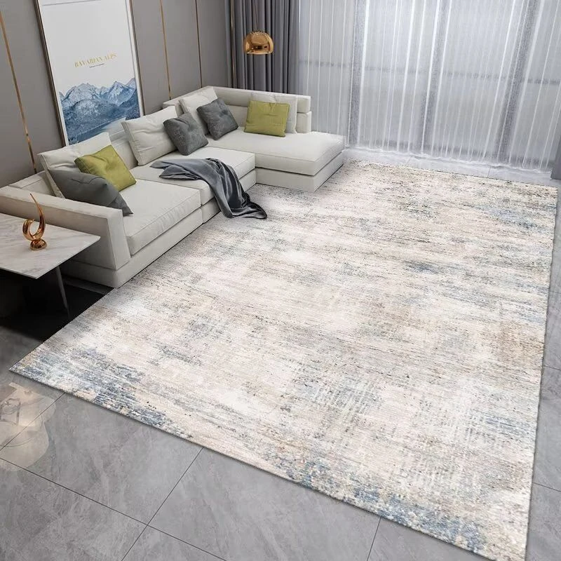 网红家用水晶绒轻奢简约加厚地毯床边毯大面积茶几垫地毯客厅地毯