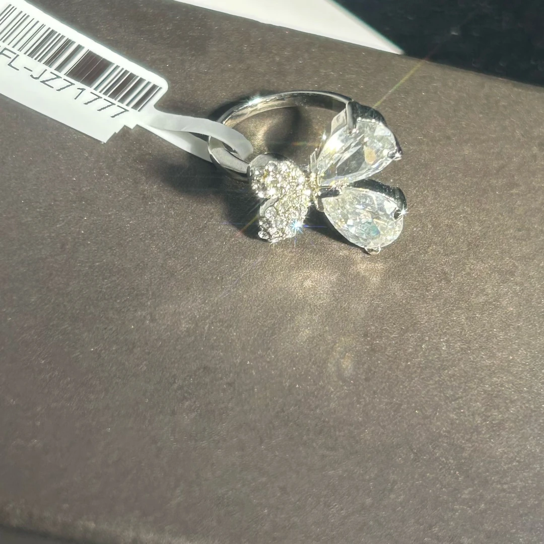 合金合成锆石戒指 轻奢时尚经典重工镶嵌合金戒指满钻复古指环