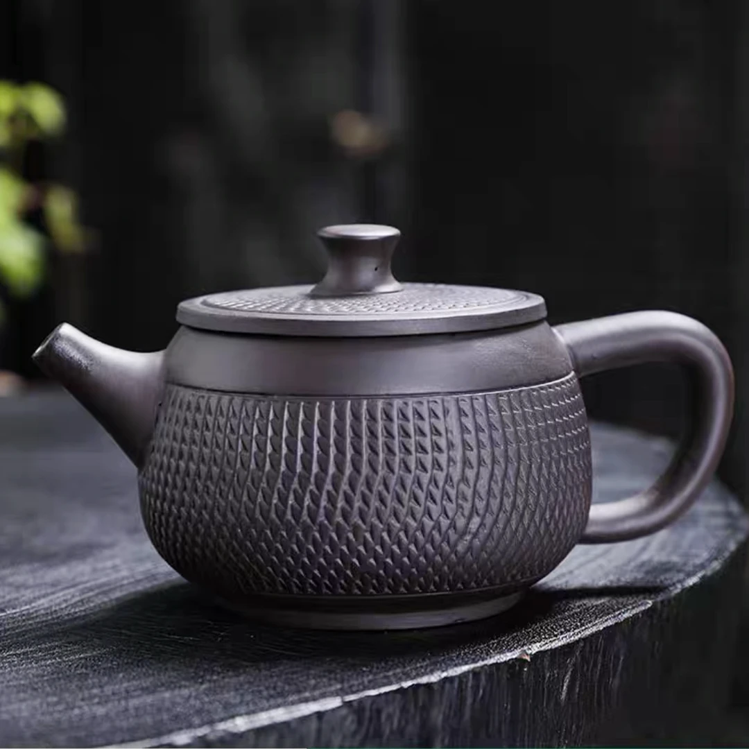 紫砂壶跳叨茶壶功夫茶具家用泡茶壶过滤半手工泡茶器茶道雕刻单壶