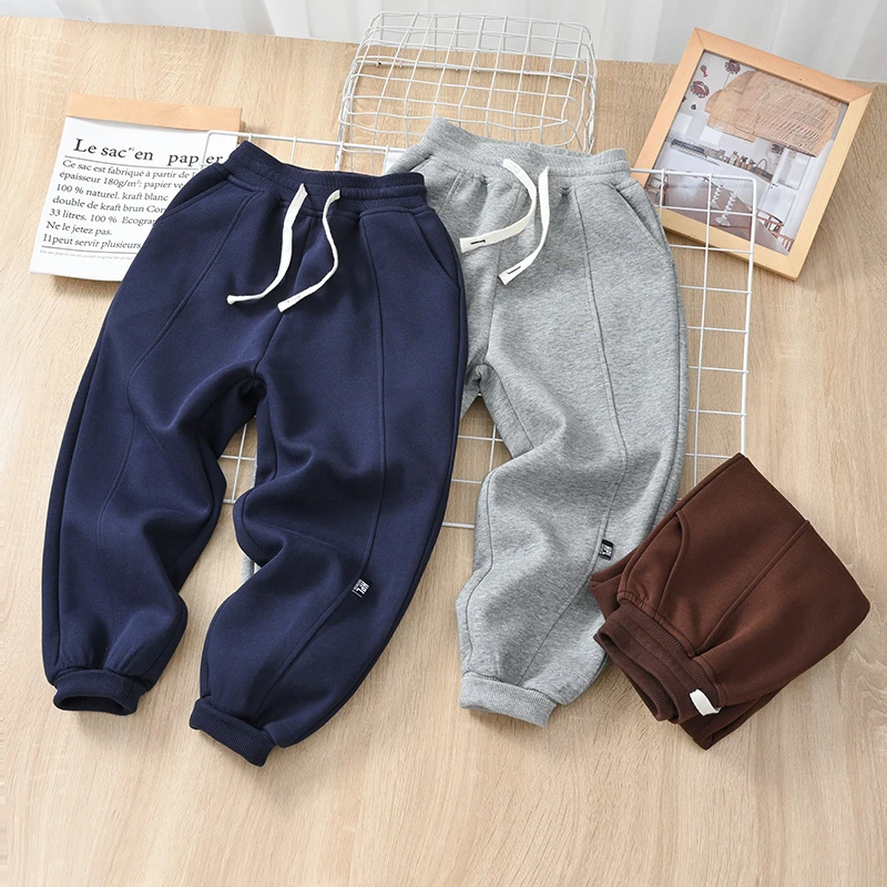童装男童裤子春秋儿童运动裤休闲厚款潮装秋装简约中大童2025新款