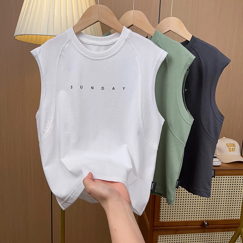 男童背心夏季爽滑薄款夏薄无袖外穿薄吊带儿童潮大童夏天百搭纯棉