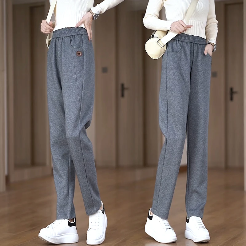 2024秋季新款高腰萝卜裤宽松显瘦小直筒女裤时尚百搭简约休闲女裤