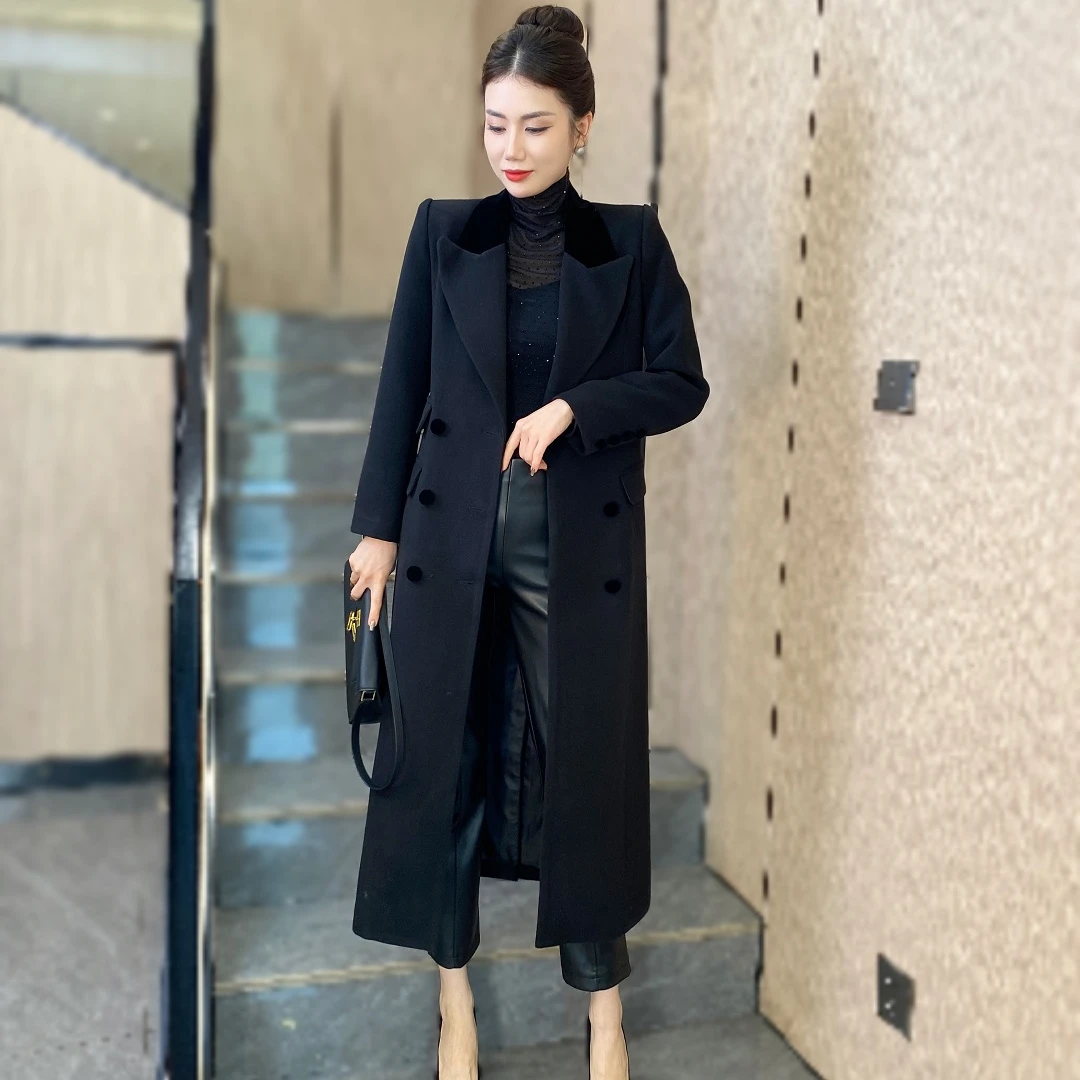 高级感气质御姐范秋冬风衣女2024新款时尚百搭中长款修身显瘦外套