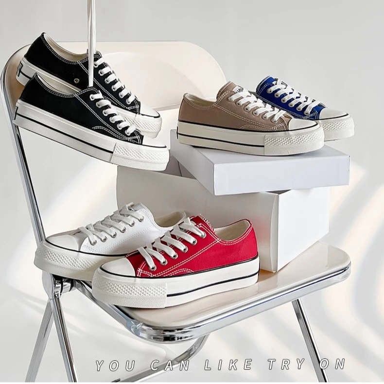 环球升级1970s经典厚底帆布鞋女低帮百搭休闲增高板鞋时尚潮鞋