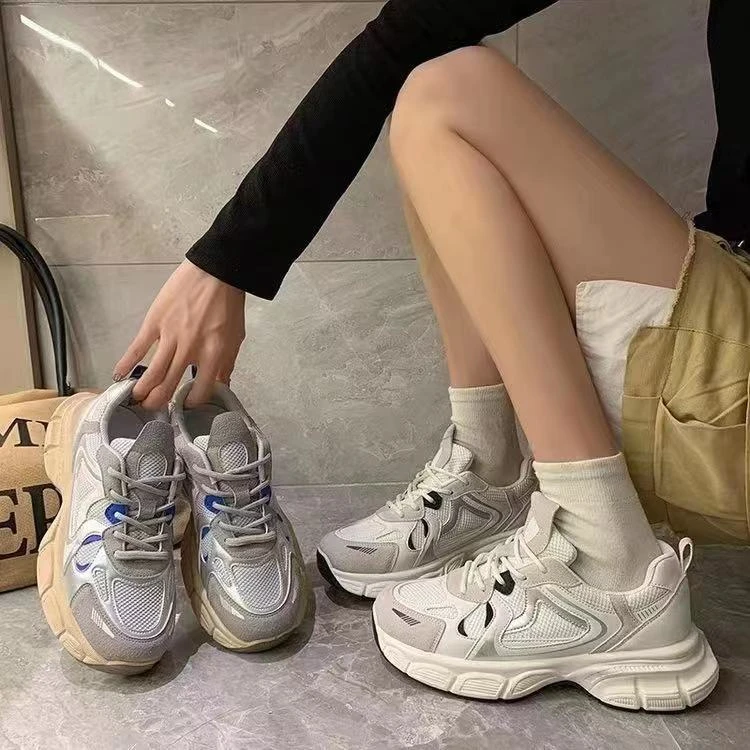 环球2023春夏厚底运动鞋网红ins时尚百搭老爹鞋潮流韩版镂空防滑