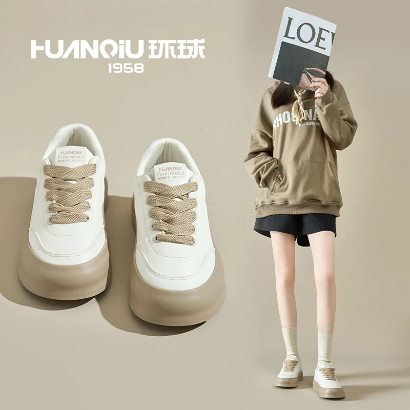 环球2024新款潮流小白鞋ins时尚板鞋德训鞋休闲百搭女鞋H23067