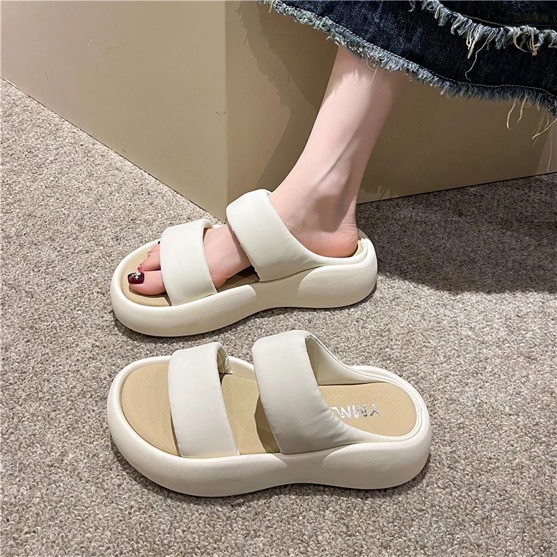 厚底外穿踩屎感凉鞋女2024夏新款网红is时尚软底凉拖鞋【不可下水】