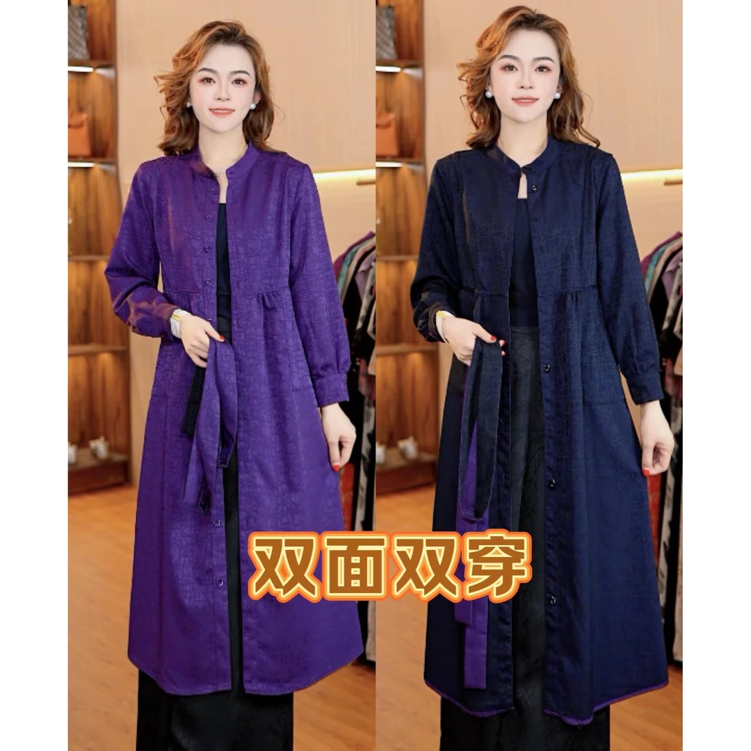1196-3新款时尚双面穿风衣外套