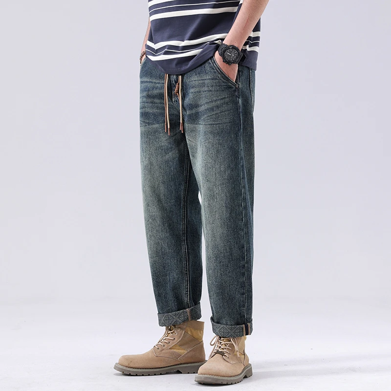 CANELIN KISKHA春夏新款男士牛仔裤子休闲百搭薄款裤子