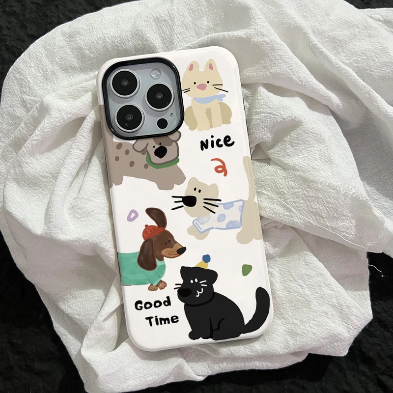 ins风卡通可爱iphone15promax手机壳苹果13华为12小米14适用11x女