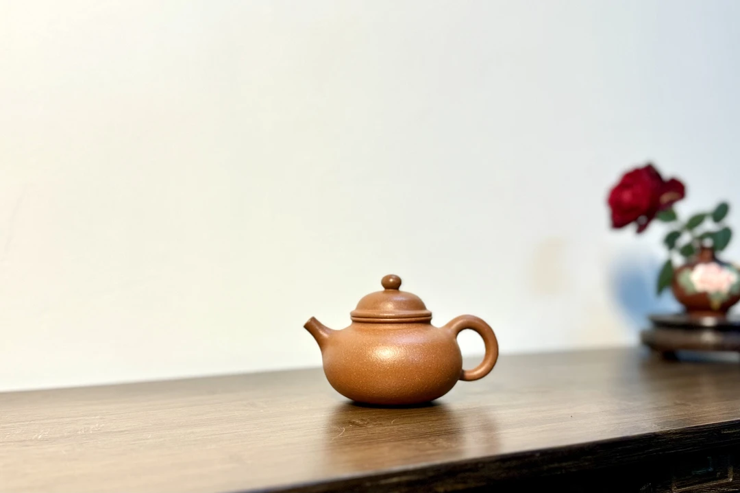 【红降坡泥·容天】全手工黄龙山原矿降坡泥正宗紫砂茶壶圆壶纯手工