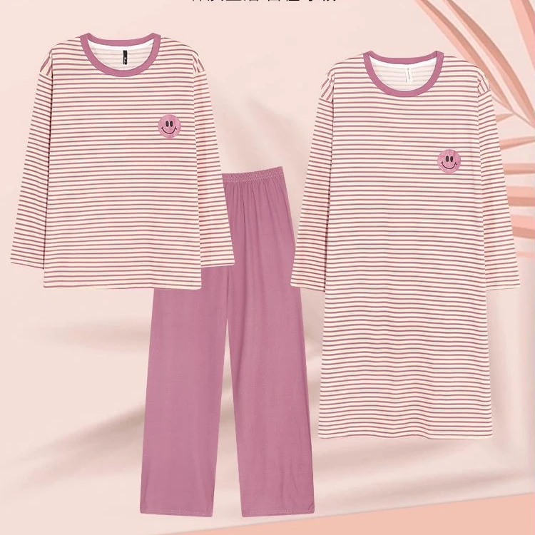 拍一发三 秋冬款 长袖长裤送睡裙 家居服