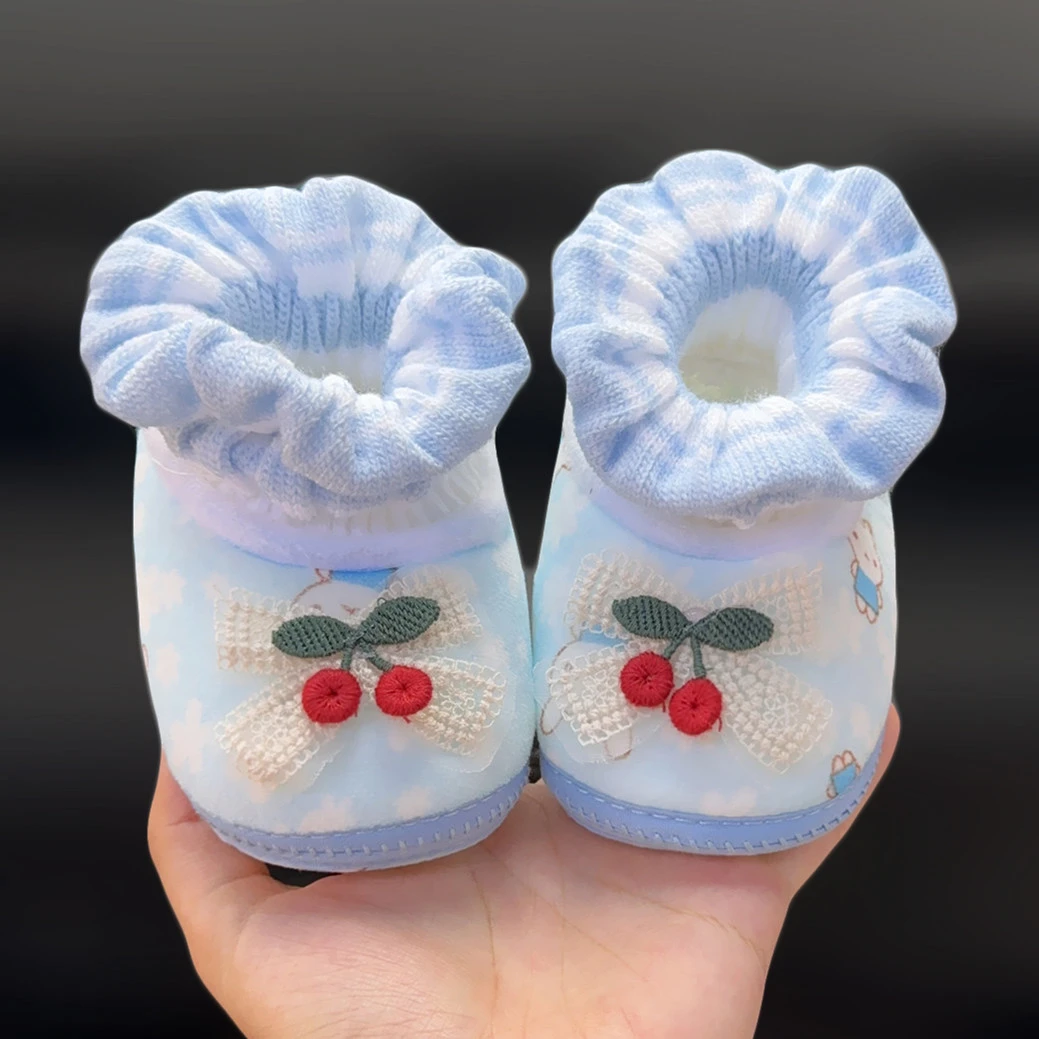 秋冬季新生宝宝鞋婴幼儿学步初生小月龄步前加绒加厚保暖夹棉棉鞋