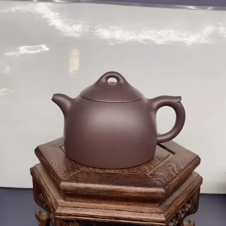 【老砂堂】天青矮秦权壶