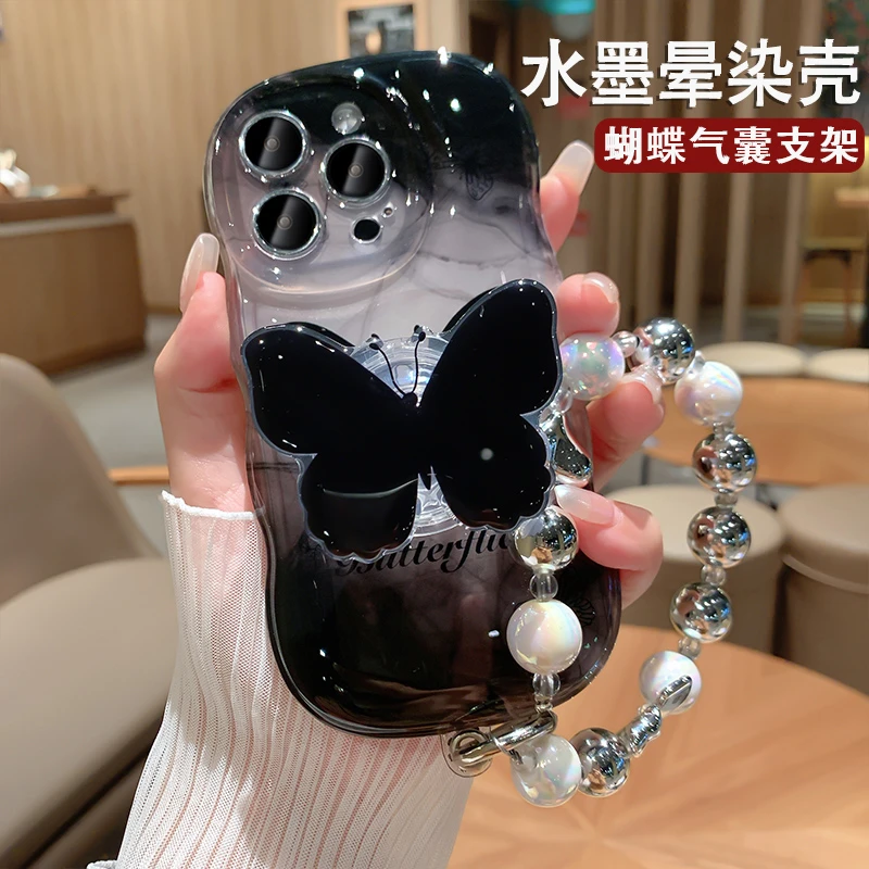 苹果14promax手机壳新款iphone15全包防摔13pro高档女款12带挂绳