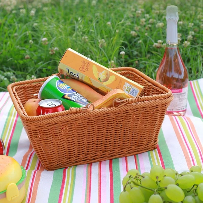 T88【网红爆款】摘菜洗菜方形活耳手提篮清洁户外家用大容量买菜仿